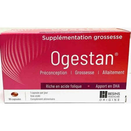 Besins Healthcare Ogestan Suplemento para el Embarazo 90 Cápsulas