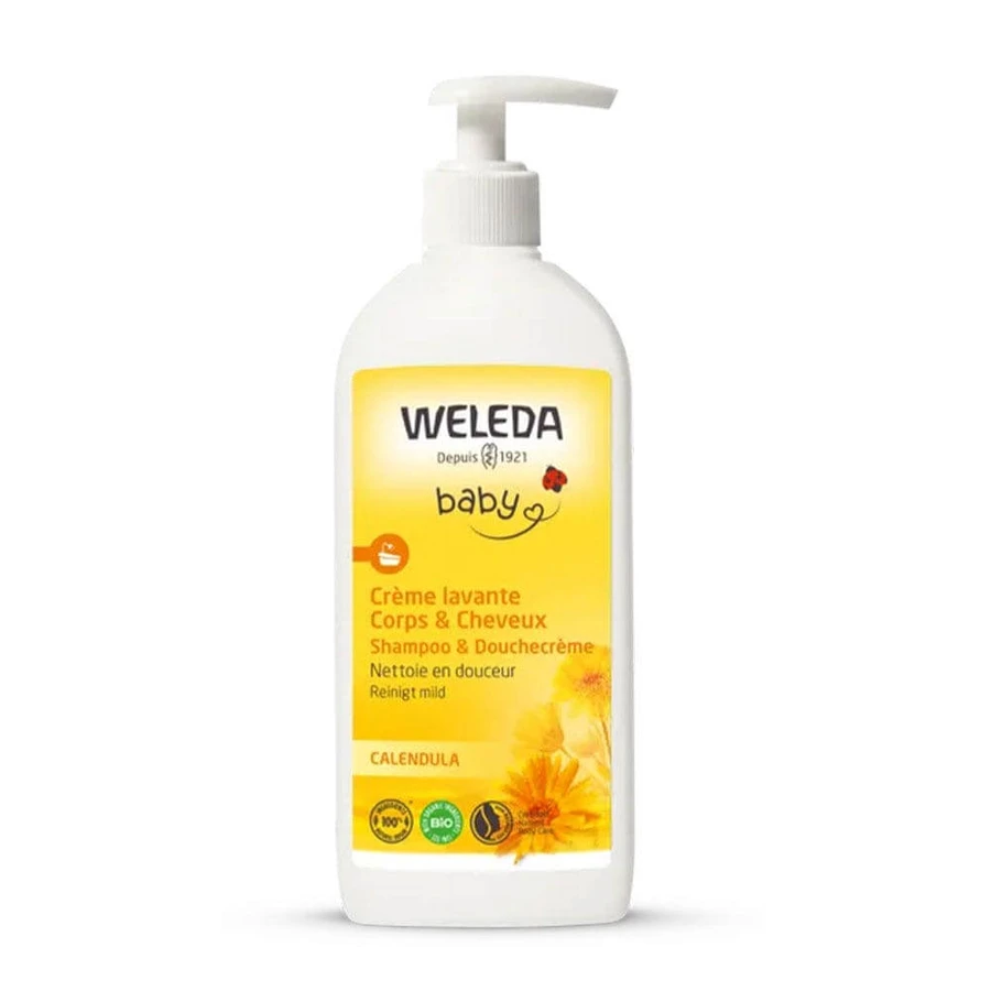 Weleda Calendula Reinigingscrème Lichaam en Haar Baby en Kind 400 ml