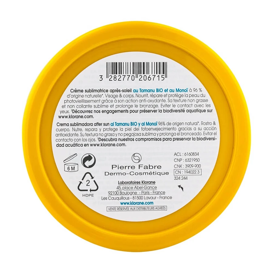 Klorane Polysianes Crema sublimadora para después del sol 200ml