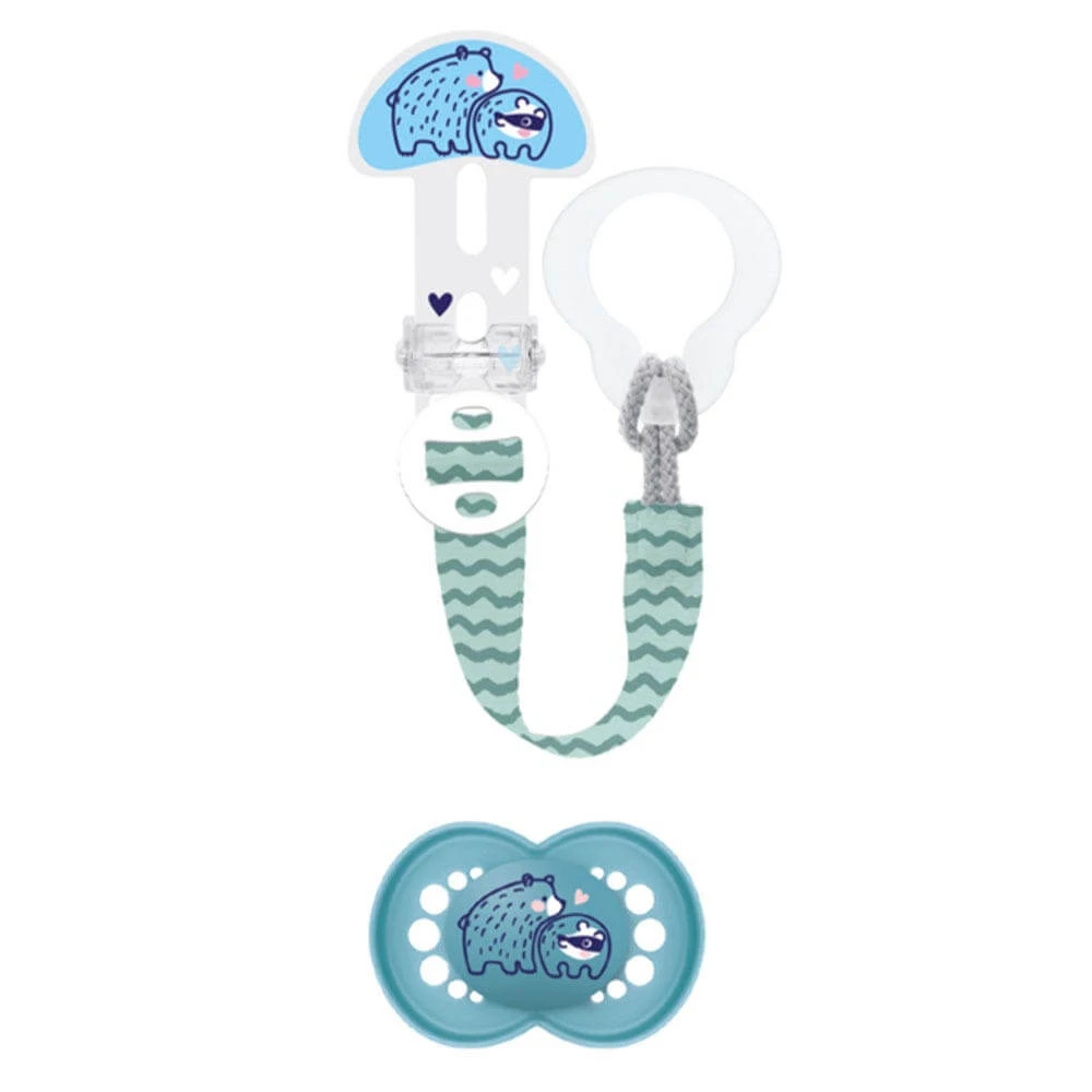 Mam Anatomic Fopspeen + Fopspeen Clip 6 maanden+ x1