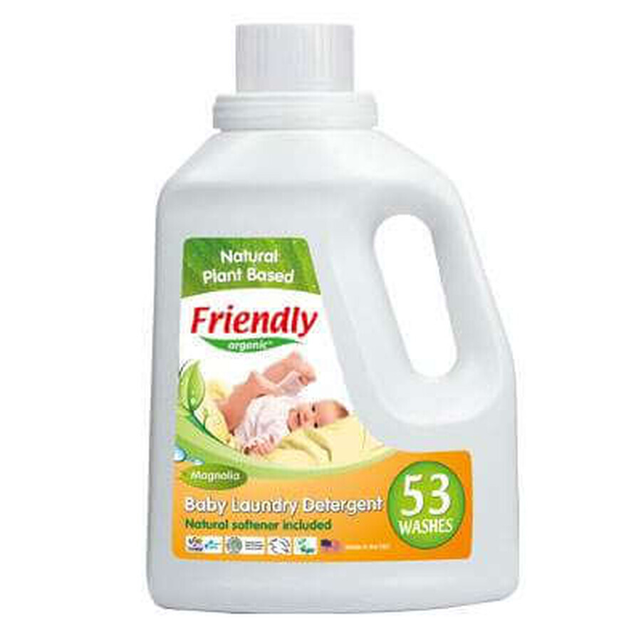 Biologisch magnolia automatisch vloeibaar wasmiddel, 1567 ml, Friendy Organic