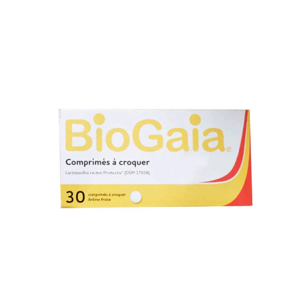 Biogaia ATB Kauwtabletten met aardbeiensmaak x30