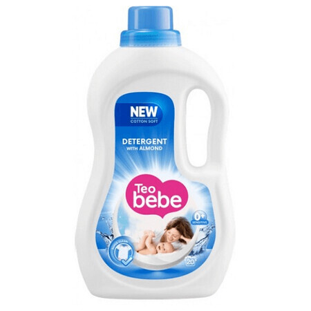 Liquid laundry detergent Cotton Soft Almond, 1.1L, Teo Bebe