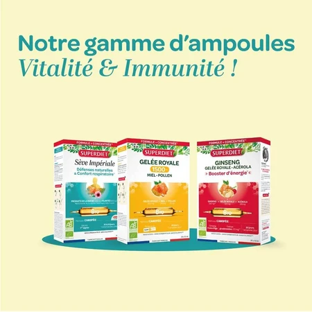 Superdiet Seve Imperiale Biologico 20 Immunité et Respiration 20 Ampullen