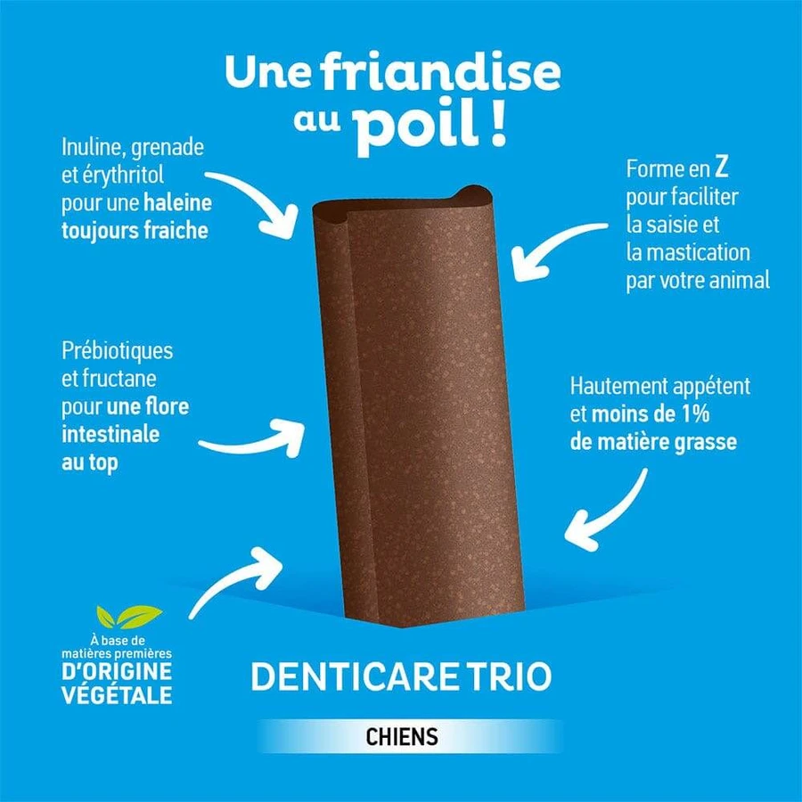 Clement-Thekan Denticare Trio Kaugummistreifen für Hunde über 30 kg 15 Streifen