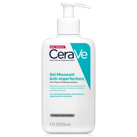 Cerave Gezichtsreiniger Schuimend Huid met puistjes en acnegevoelige huid 236ml
