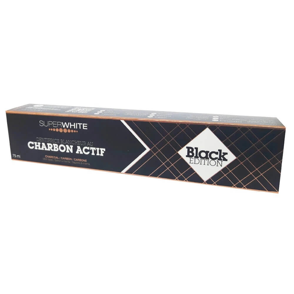 Superwhite Whitening Tandpasta met Actifa Houtskool Black Edition 75 ml