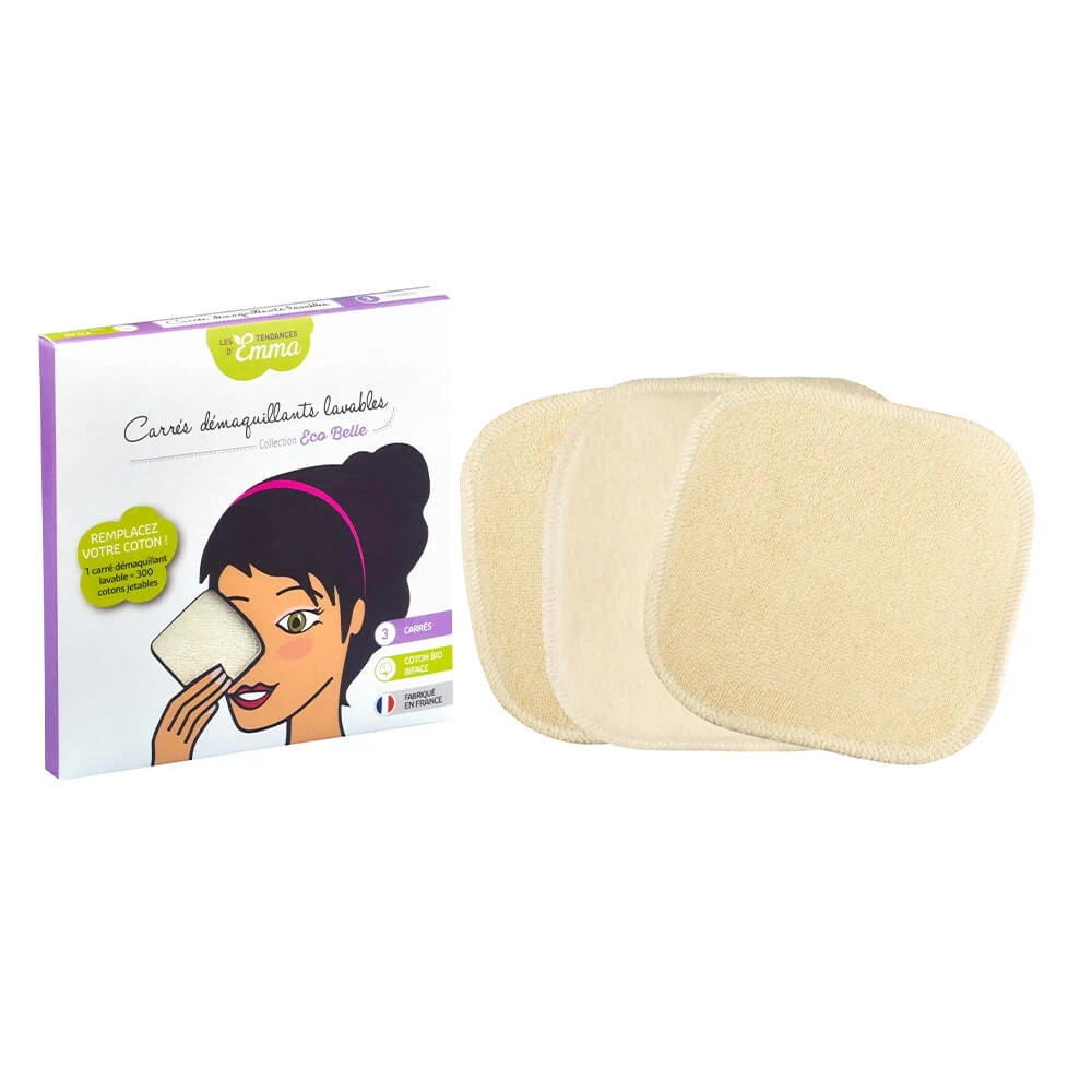 Les Tendances D'Emma Eco Belle Wasbare make-up remover sticks in biologisch katoen x3