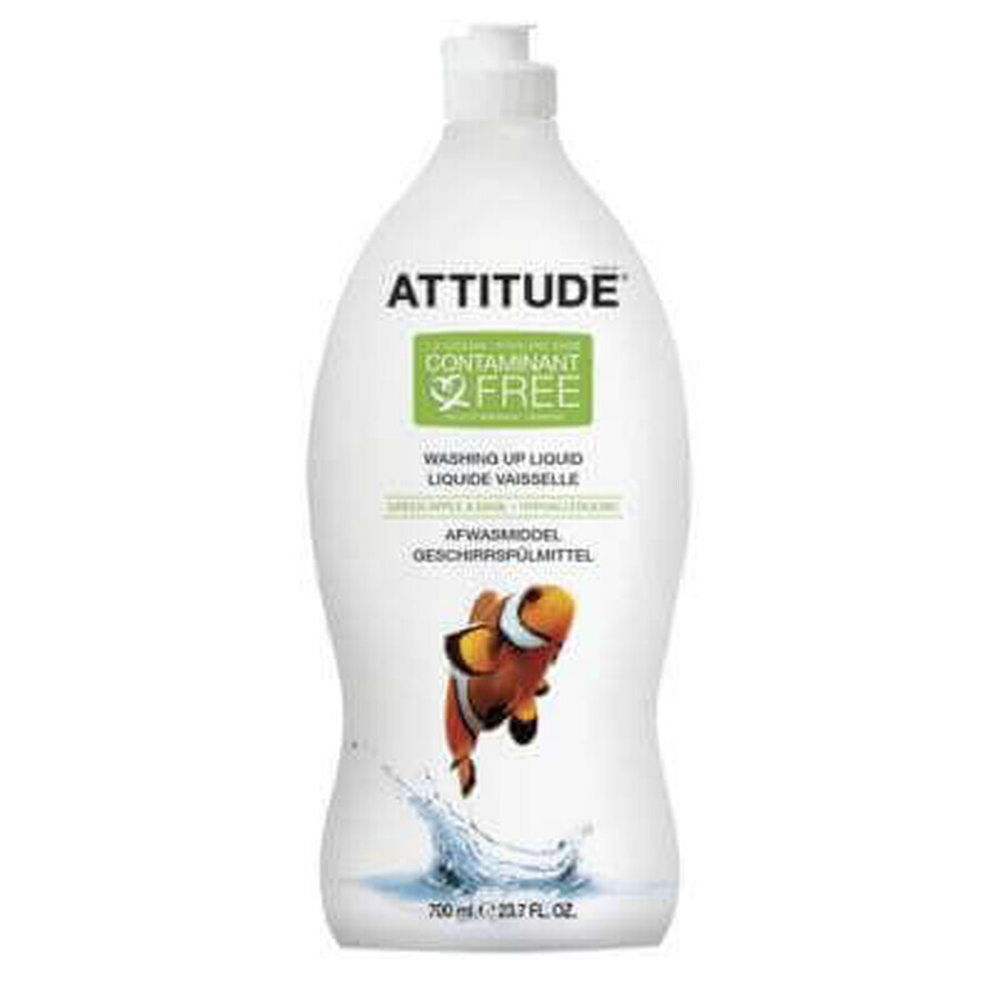 Vloeibaar afwasmiddel met groene appel en basilicum, 700 ml, Attitude