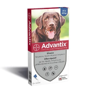 Pipetas Advantix para perros grandes de 25 a 40 kg X6