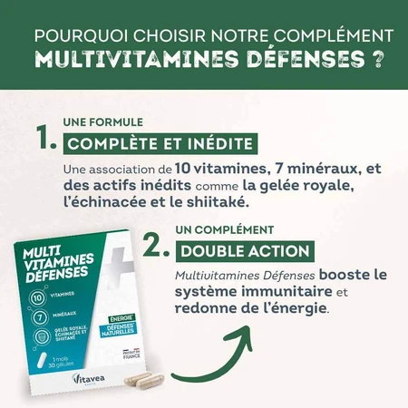Vitavea Santé Multivitaminen Natuurlijke Afweer 30 capsules