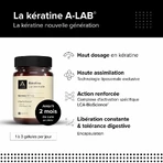 A-LAB Keratin Liposomal 300 mg Frumusețea părului Unghiile fortificate 63 capsule