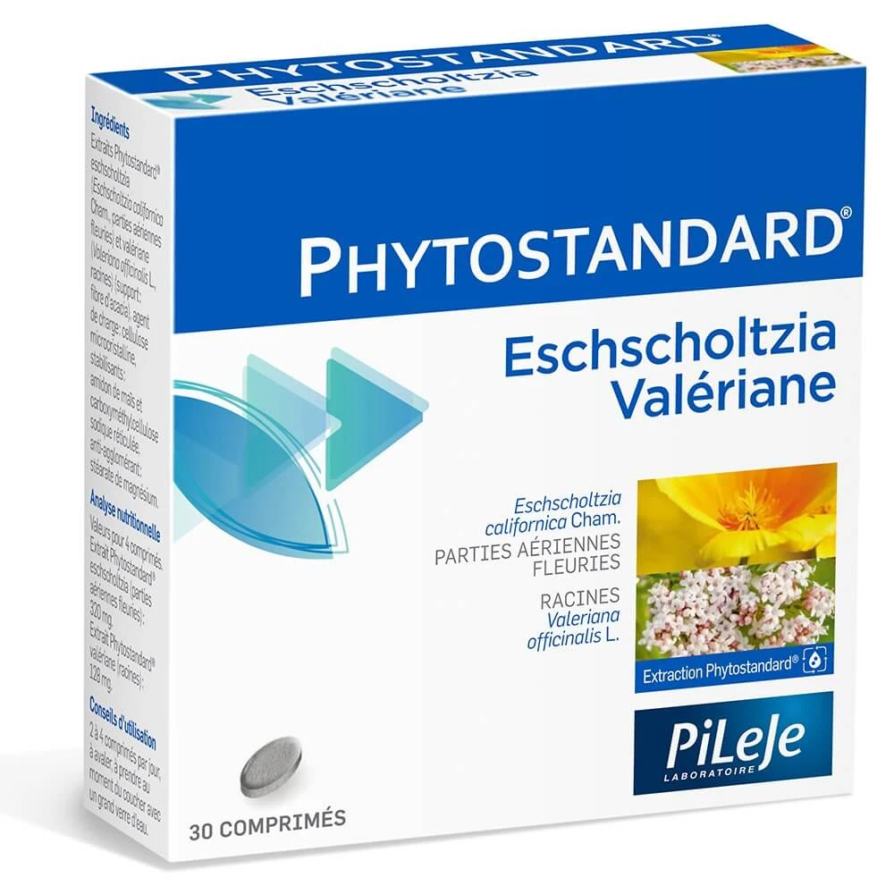 Pileje Phytostandard Phystostandard Eschscholtzia en Valeriaan 30 Comprimés