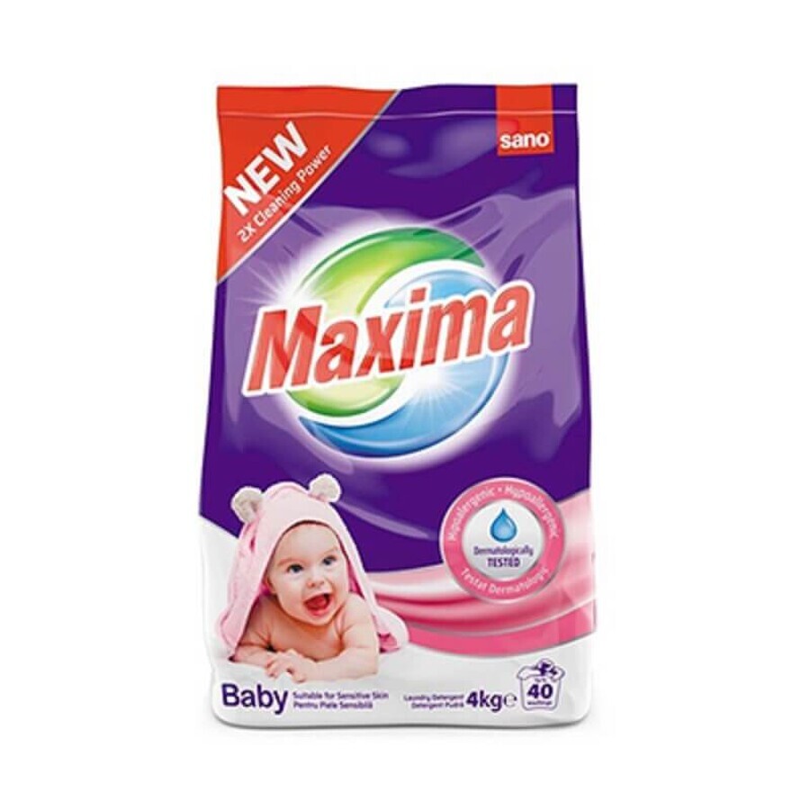 Maxima Baby Lessive en poudre, 4 kg, Sano 