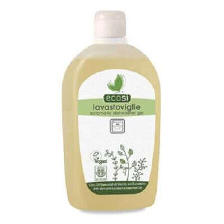 Eco soluzione detersivo per lavastoviglie alla menta ed eucalipto, 500 ml, Ecosi