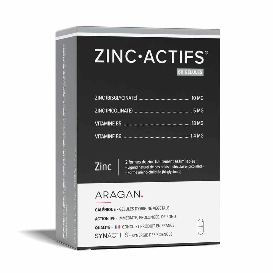 Aragan Synactifs ZincActives 60 capsules