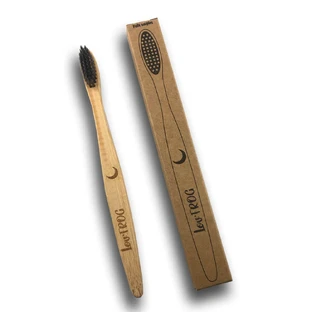 Lov'Frog Bamboo Activated Charcoal Adult Toothbrush x1