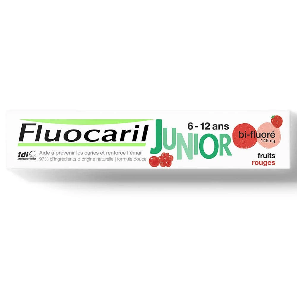 Fluocaril Junior Tandpasta Rood Fruit Gel 6-12 jaar 75ml