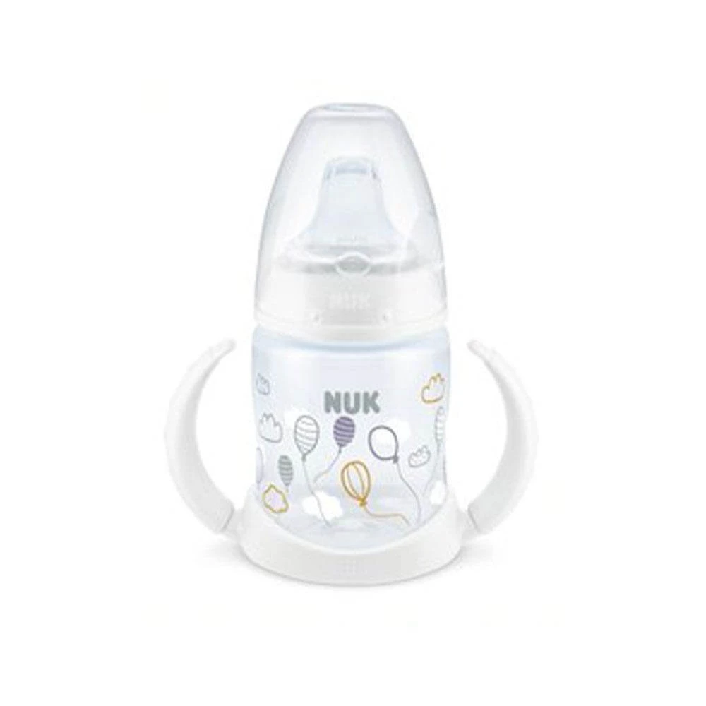 Nuk First Choice+ met temperatuurregeling Witte leerbeker met siliconen tuit, unisex, vanaf 6 maanden 150 ml