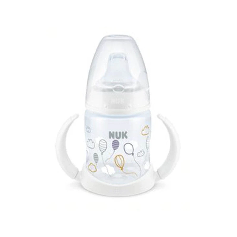 Nuk First Choice+ met temperatuurregeling Witte leerbeker met siliconen tuit, unisex, vanaf 6 maanden 150 ml