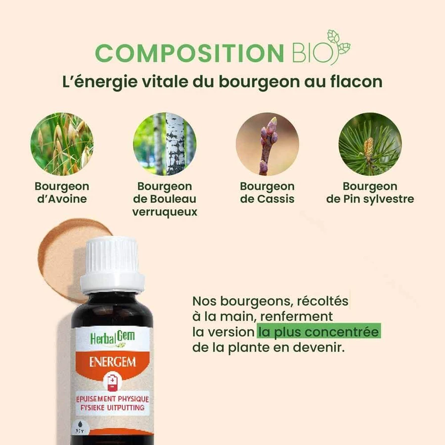 Herbalgem Energem Lichamelijke Uitputting Complexen Bio 30ml