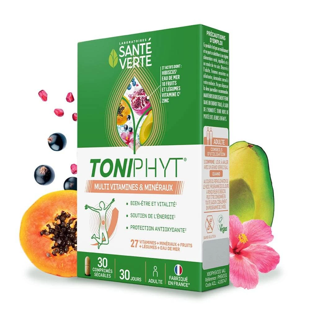 Sante Verte Toniphyt Multivitaminen en Mineralen 30 breekbare tabletten