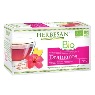 Herbesan Bio Entwässerung Infusion Reines Geschmack Mango 20 Beutel