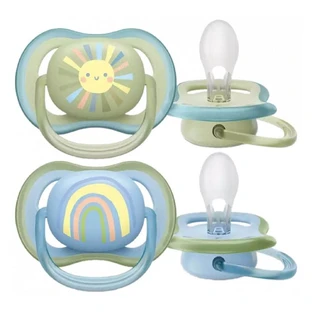 Avent Ultra Air Chupetes simétricos de silicona con dibujo 0-6 meses x2