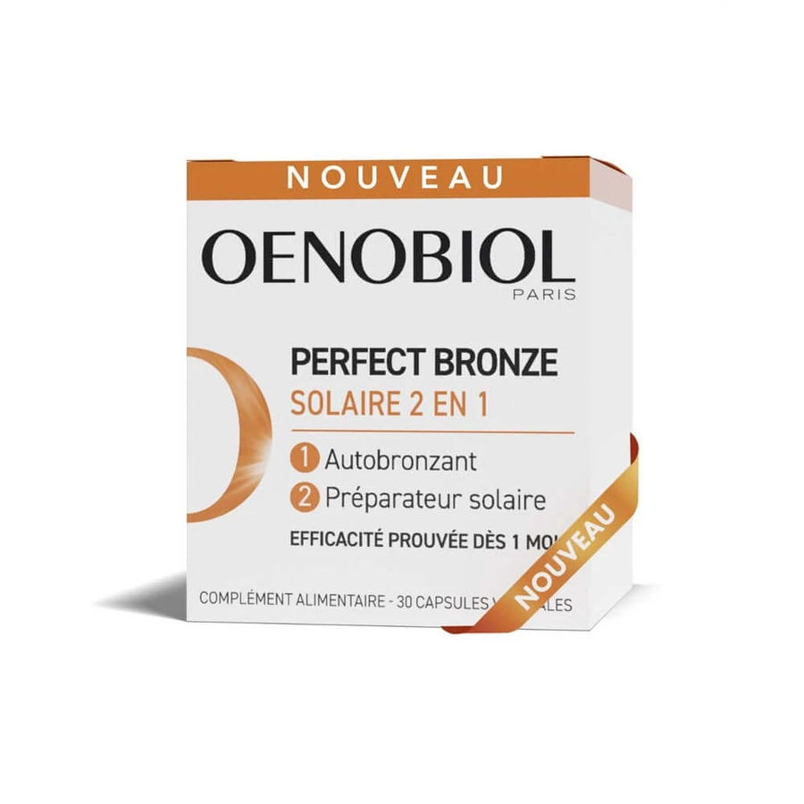 Oenobiol Perfect Bronze I Solari 2 in 1 Zelfbruiner en zonnebescherming 30 plantaardige capsules