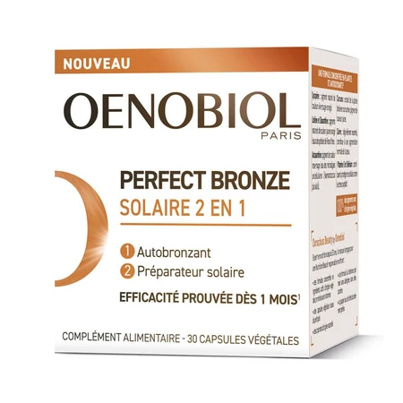 Oenobiol Perfect Bronze I Solari 2 in 1 Zelfbruiner en zonnebescherming 30 plantaardige capsules