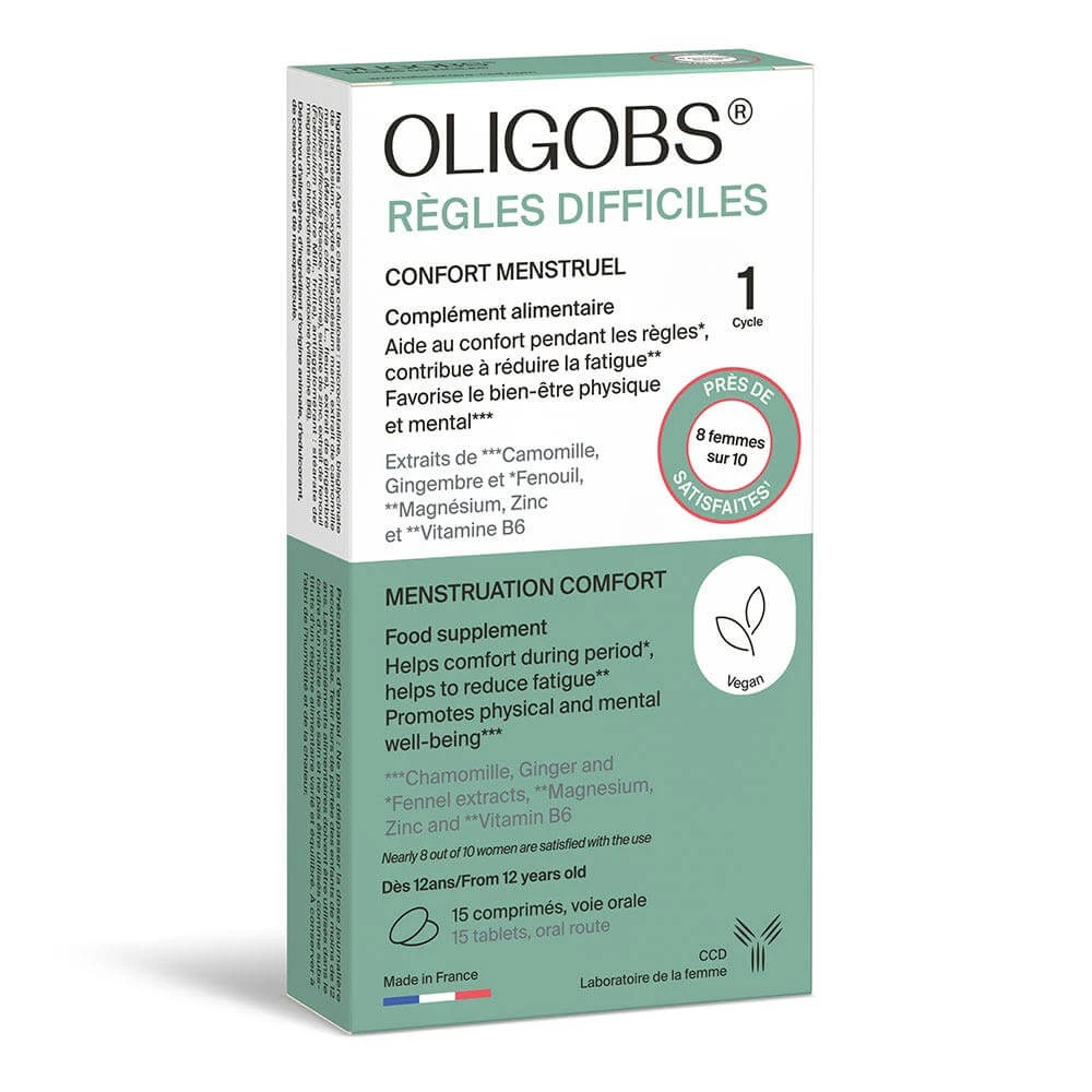 Ccd Oligobs Menstrueel comfort Moeilijke menstruatie 1 cyclus 15 tabletten