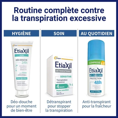Etiaxil Antitranspirant Deodorant Compressed 48h Protect Sensitive Skin 2x100ml