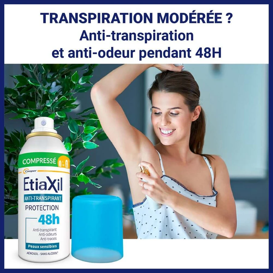Etiaxil Antitranspirant Deodorant Compressed 48h Protect Sensitive Skin 2x100ml