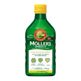 Moller'S Omega-3 Lebertran flüssig, natürliches Zitronenaroma 250 ml
