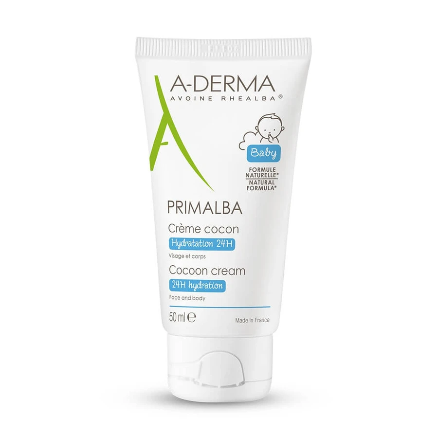 A-Derma Primalba Kokosnoot 24u Hydratatiecrème voor de kwetsbare babyhuid 50ml