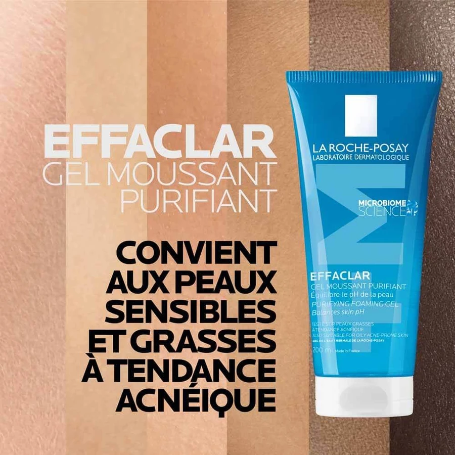 La Roche-Posay Effaclar Gesichtsreiniger schäumendes Gel für fettige und aknebedingte Haut 200ml