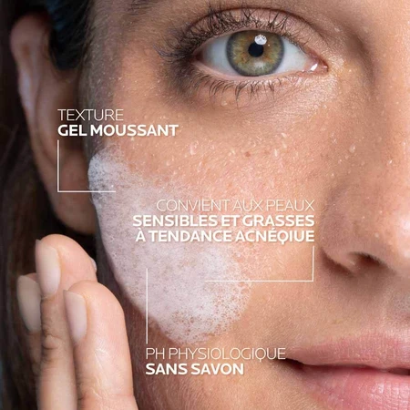 La Roche-Posay Effaclar Gesichtsreiniger schäumendes Gel für fettige und aknebedingte Haut 200ml