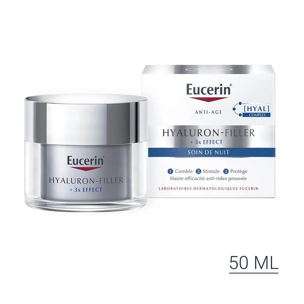 Eucerin Hyaluron-Filler + 3x Effect Anti-aging nachtcrème 50ml