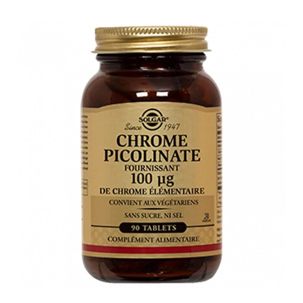 Solgar Solgar Chroom Picolinaat 100µg 90 tabletten Maintien Glycémie 90 comprimés