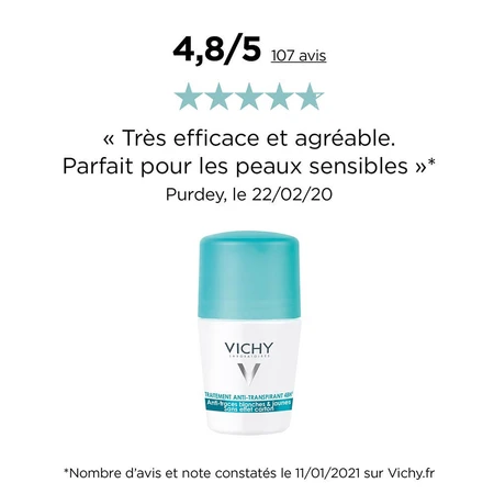 Vichy Deodorant Anti-transpirant Roll-on 2x50 ml
