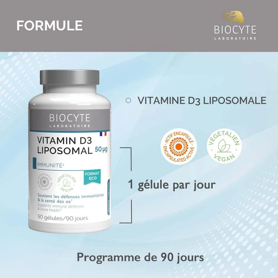 Biocyte Vitaminen D3 Liposomaal 90 Gélules