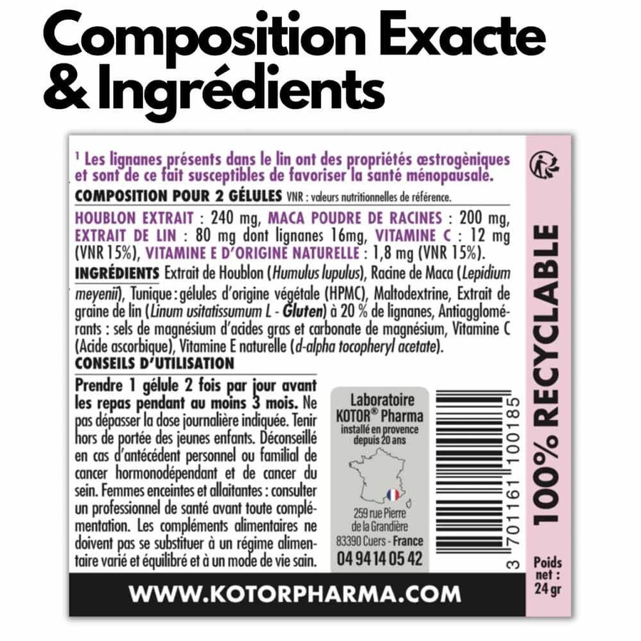 Kotor Pharma Meno 45 Menopauze en premenopauze 60 capsules