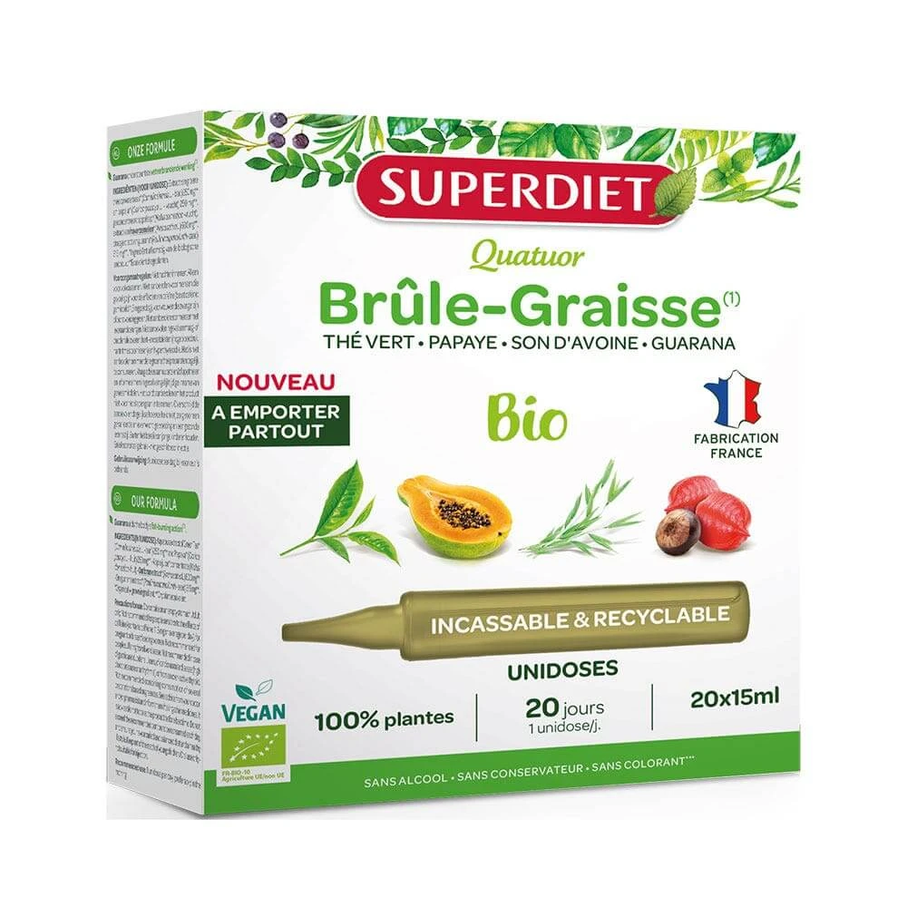 Superdiet Organic Vetverbrander Quator Unidose 300 ml