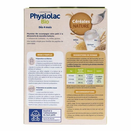 Physiolac Getreide Reis Hirse Quinoa Bio Physiolac Ab 4 Monaten 200g