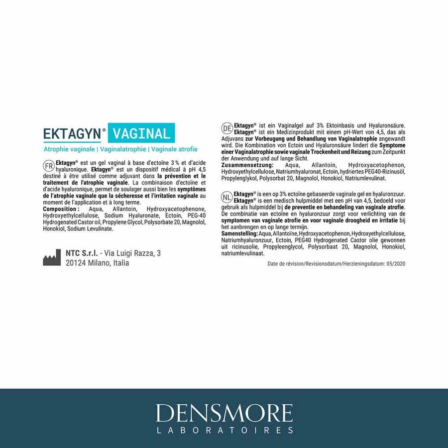 Densmore Gynecology Ektagyn with ectoin 30ml + 7 disposable cannulas
