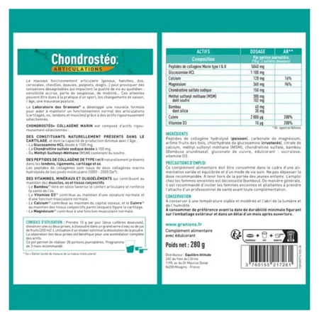 Granions Chondrostéo Marine Kollagen Gelenke Beeren 280g