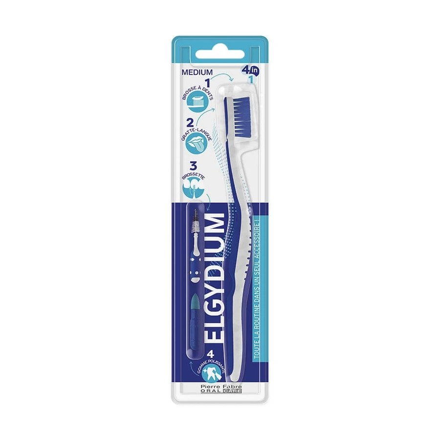 Elgydium Zahnbürste 4 IN 1 Medium