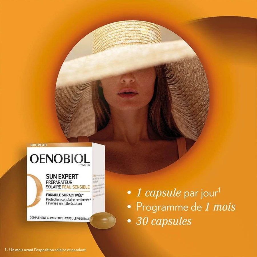 Oenobiol Sun Expert Solar Wärmepumpe Empfindliche Haut 30 Kapseln