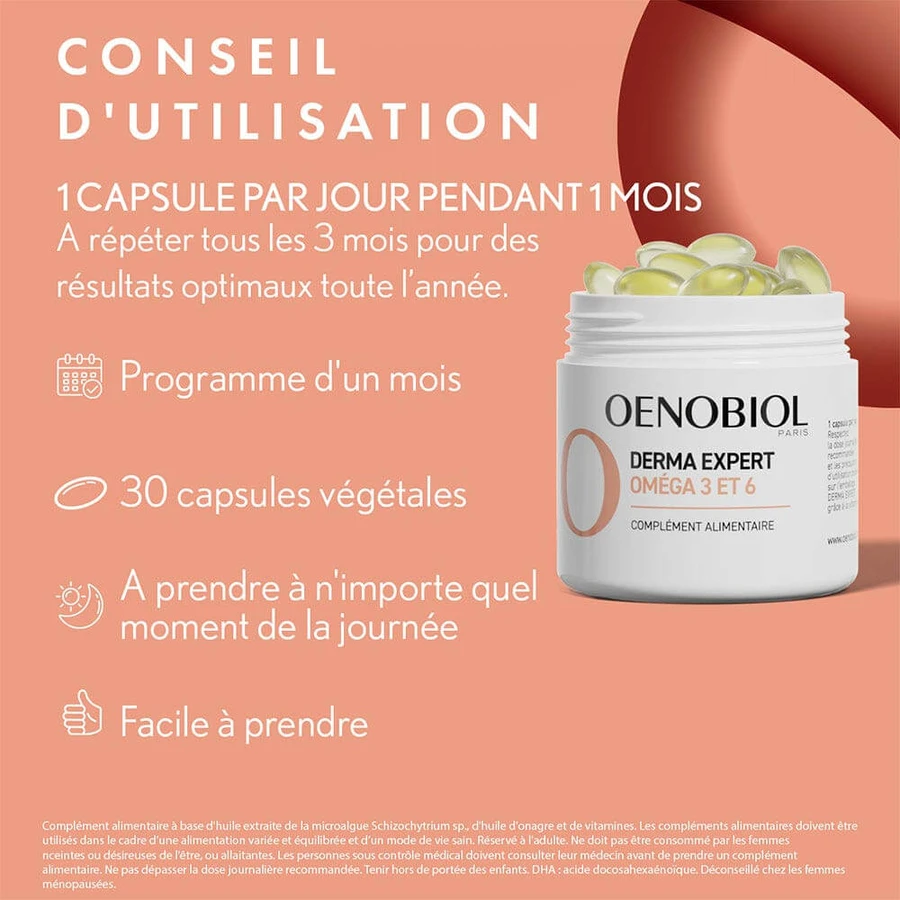 Oenobiol Derma Expert Omega 3 6 Skin Regeneration 30 Capsules
