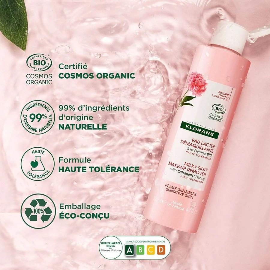 Klorane Peony Organic Makeup Remover Milk Sensitive Skin 200 ml
